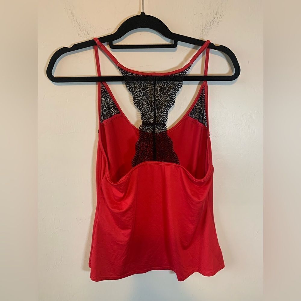 Linea Donatella red Racer back tank size M - Picture 2 of 7